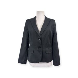 Ann Taylor NEW Women's Petite 8 8P Suit Blazer Jacket Navy Blue Lined Pockets